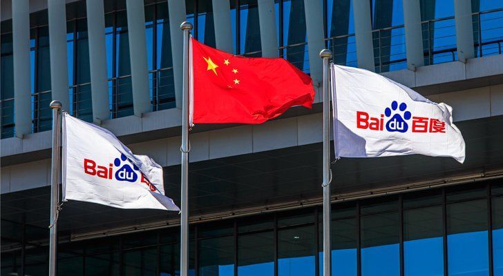 Флаги Китая и Baidu